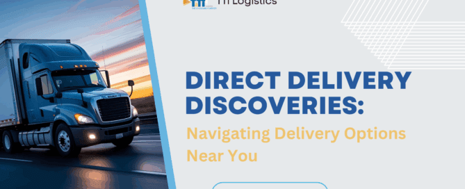 Delivery options illustration showing courier services, parcel lockers, and logistics solutions by TTi Logistics