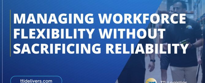 Logistics workforce management team coordinating flexible warehouse and transportation operations