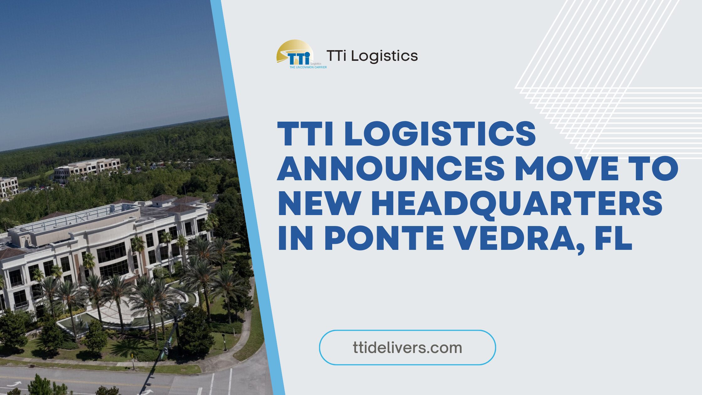 TTi Logistics headquarters in Ponte Vedra Florida exterior and aerial views